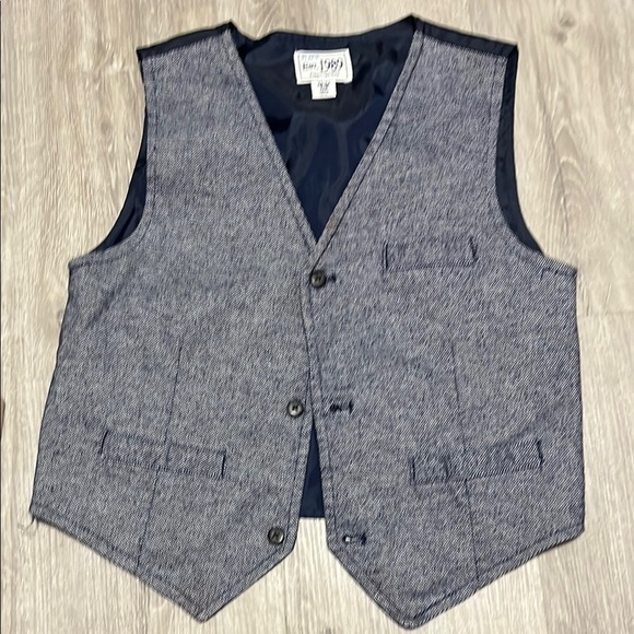 4/$30 Place Blue Button-Up Vest 7-8 - Picture 1 of 1